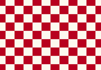 Red and white checkered background Space for selling products, backdrop, wallpaper, background, text. Vintage style background. Vector illustration.