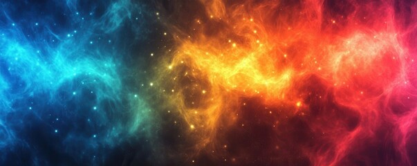 Obraz premium Abstract colored firework background with free space for text