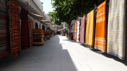 Fototapeta premium Colorful Carpets at Market Street
