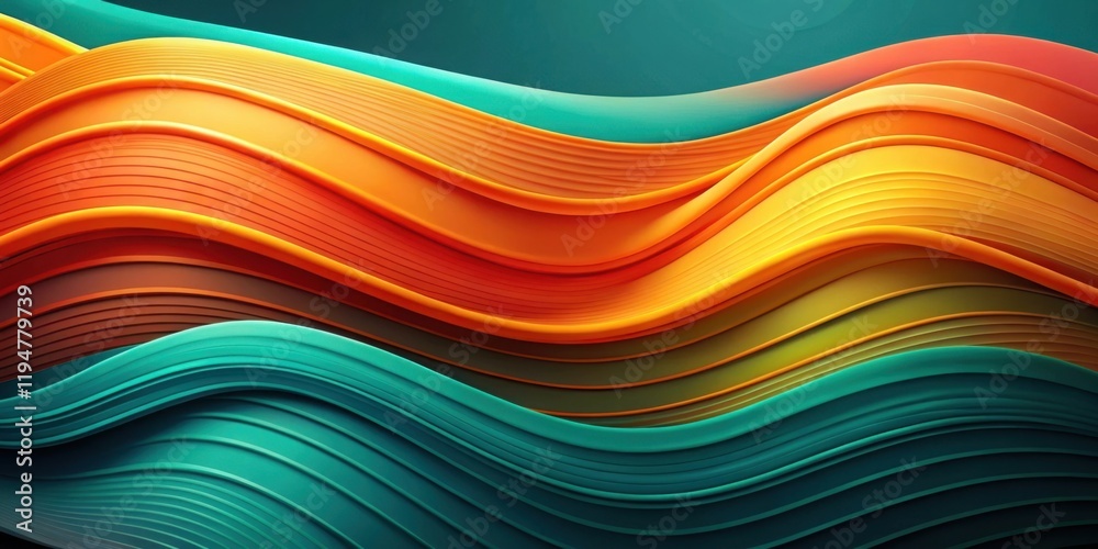 Aufkleber abstract colorful swirling waves a dynamic composition of intertwined hues and fluid forms