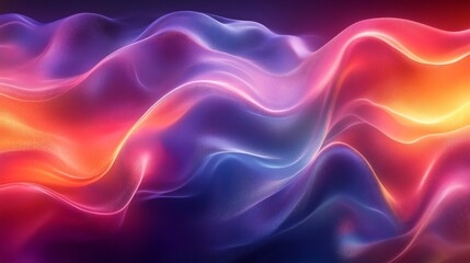 Fototapeta premium Vivid Gradient Flowing Shapes in Abstract Art. Generative AI