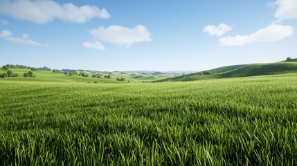 Serene Green Field Landscape