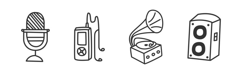 Music and Concert Line Item and Element Vector Set