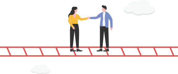 Risky situation, taking opportunity, business teamwork concept. illustration vector   © WS DESIGN