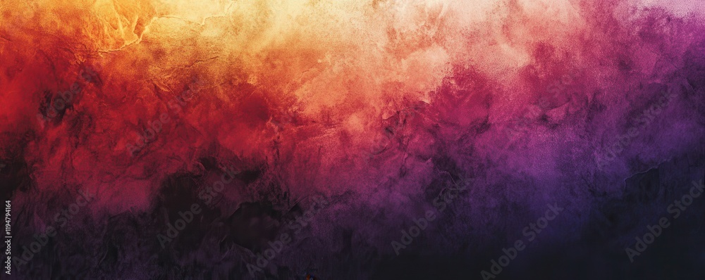 Wall mural a glowing banner header with an abstract design, featuring a dark, grainy color gradient that transi