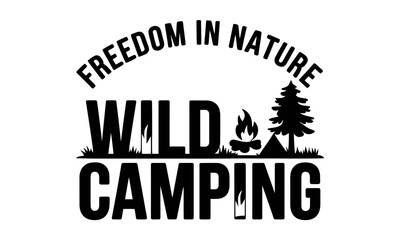 Wilderness wild camping explore travel vector theme clipart