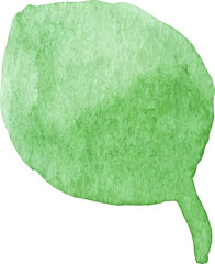 Vector Watercolor painted flower leaf Hand drawn flower design element isolated on white background