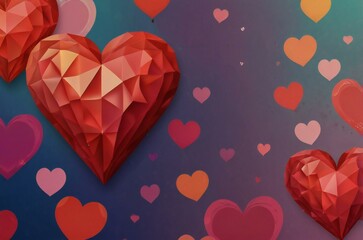 valentine background with hearts