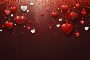 Obraz premium red hearts background