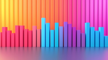 Obraz premium Vibrant sound waves visualization digital studio abstract art colorful background close-up view music concept