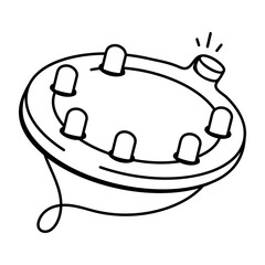 Doodle icon of flipop game toy 