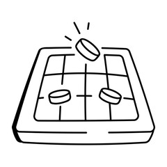 Neutron board game, hand drawn icon
