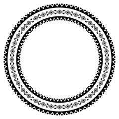 Vintage frame border ornament vector. Ethnic seamless round pattern. Mandala Floral Baroque. Classic antique ornate element. Decorative border for frame, textile, fabric, rug, tattoo, ceramic.