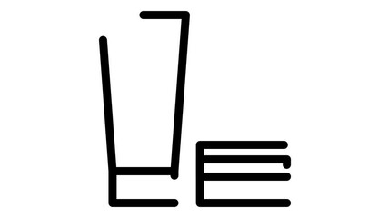 Animated of Tube and rectangular container for cosmetic products. Perfect for skincare product packaging, beauty industry websites, and makeup tutorials. 4k alpha channel