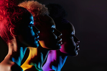 Women participating in a beauty contest generative AI concept