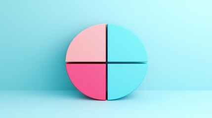 Fototapeta premium Colorful geometric shapes modern studio 3d render minimalist design eye-level view art and aesthetics