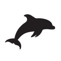 Silhouette of a Dolphin - Vector Illustration