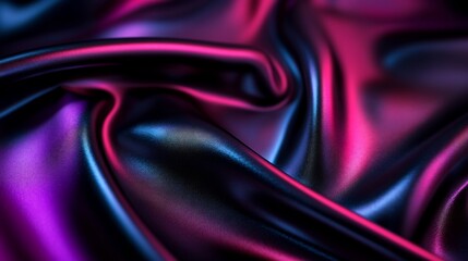 Obraz premium Abstract Silk Drapery: Iridescent Purple and Blue Hues