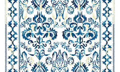 Geometric ethnic flower pattern for background,fabric,wrapping,clothing,wallpaper,Batik,carpet,embroidery style.