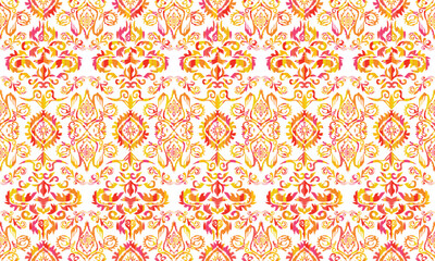 Geometric ethnic flower pattern for background,fabric,wrapping,clothing,wallpaper,Batik,carpet,embroidery style.