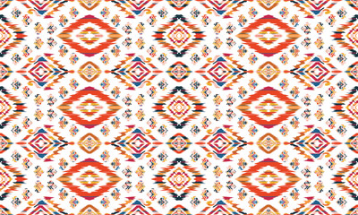Geometric ethnic flower pattern for background,fabric,wrapping,clothing,wallpaper,Batik,carpet,embroidery style.