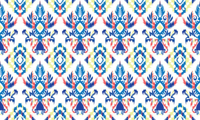 Geometric ethnic flower pattern for background,fabric,wrapping,clothing,wallpaper,Batik,carpet,embroidery style.