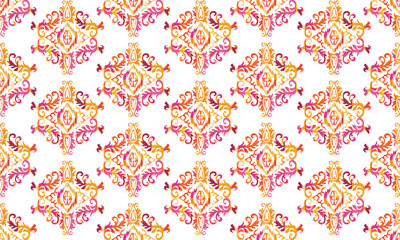 Geometric ethnic flower pattern for background,fabric,wrapping,clothing,wallpaper,Batik,carpet,embroidery style.