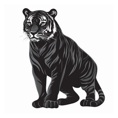 Panther Preparing to Pounce - Vector Art