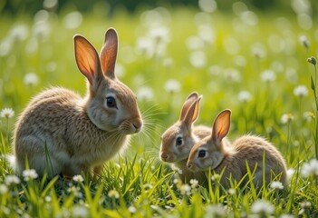Fototapeta premium rabbit in the grass