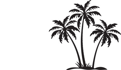 palm tree silhouette isolated