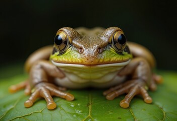 frog on a leaf