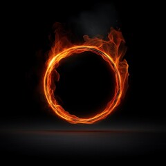 Fiery Ring of Fire Abstract Background