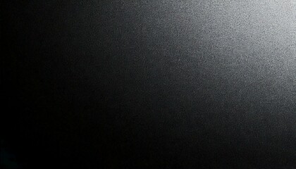 Black grainy gradient background, dark white gray monochrome abstract noise texture