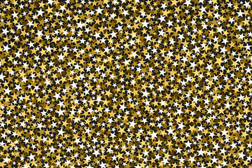 Golden stars holiday decoration background beautiful vector illustration.