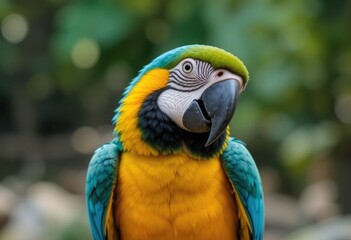 Fototapeta premium blue and yellow macaw ara