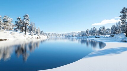 Tranquil Winter Lake