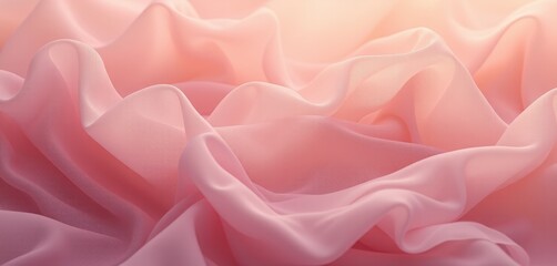 Obraz premium Abstract soft pink chiffon fabric waves background