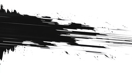 Black ink splatter speed motion blur design