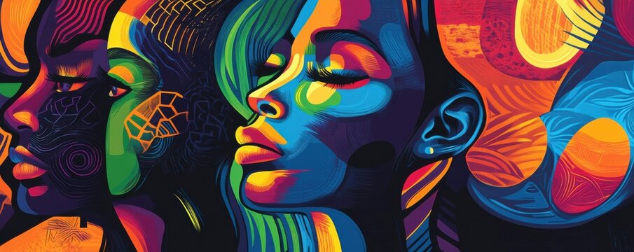 Black Awareness Day: Poster with vibrant colors representing Black Awareness Day, powerful symbols, human rights theme, cultural pride