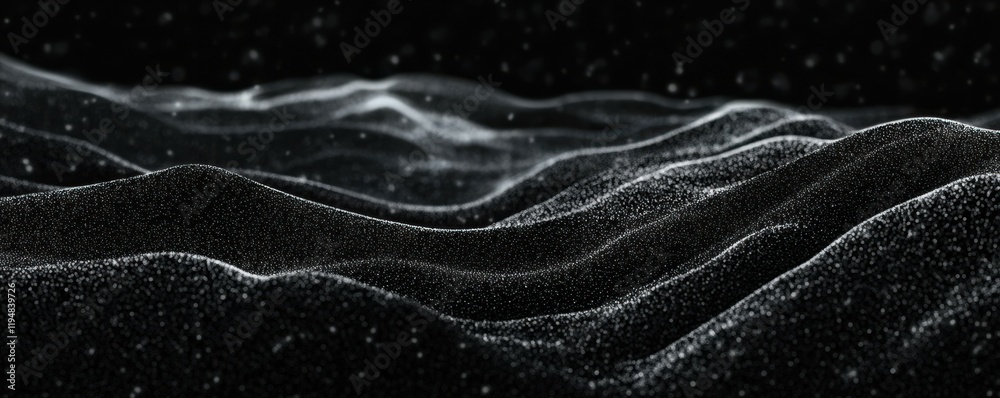 Wall mural black grainy gradient background dark noise texture header poster banner backdrop design