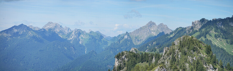 Der Sonnenberg-Zahn, Wandern in den bayerischen Bergen, Panorama