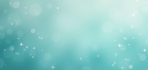 Mint green abstract background with glowing bokeh effect.