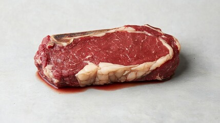 Ribeye steak resting with juices pooling, creating a mouthwatering presentation