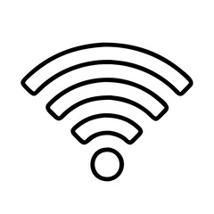 wi fi signal icon, wi fi signal line art - simple line art of wi fi signal, perfect for wi fi signal logos and icons and themed design 