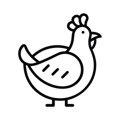 Minimalist Chicken Line Art Logo for Farm, Poultry, and Organic Food Branding