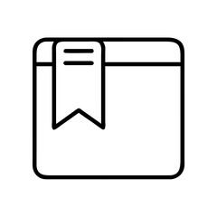 bookmark tab icon, bookmark tab line art - simple line art of bookmark tab, perfect for bookmark tab logos and icons and themed design 