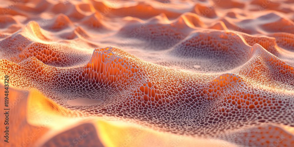 Poster 3d abstract background with crater-styled texture for artistic design and visual projects