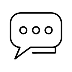 Naklejka premium chat bubble icon, chat bubble line art - simple line art of chat bubble, perfect for chat bubble logos and icons and themed design 