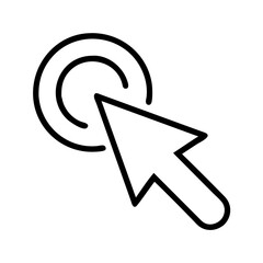 cursor clicking a link icon, cursor clicking a link line art - simple line art of cursor clicking a link, perfect for cursor clicking a link logos and icons and themed design 