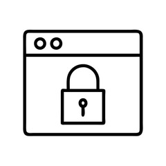 https lock symbol icon, https lock symbol line art - simple line art of https lock symbol, perfect for https lock symbol logos and icons and themed design 